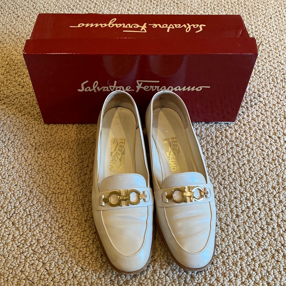 Salvatore Ferragamo Women’s Loafer with Gold Hardware